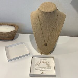 Open hearted gold plated necklace